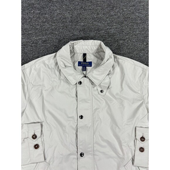 Polo Ralph Lauren Jacket Mens 2XL XXL Grey Windbreaker Khaki Bloomingdales $348 - Picture 8 of 14